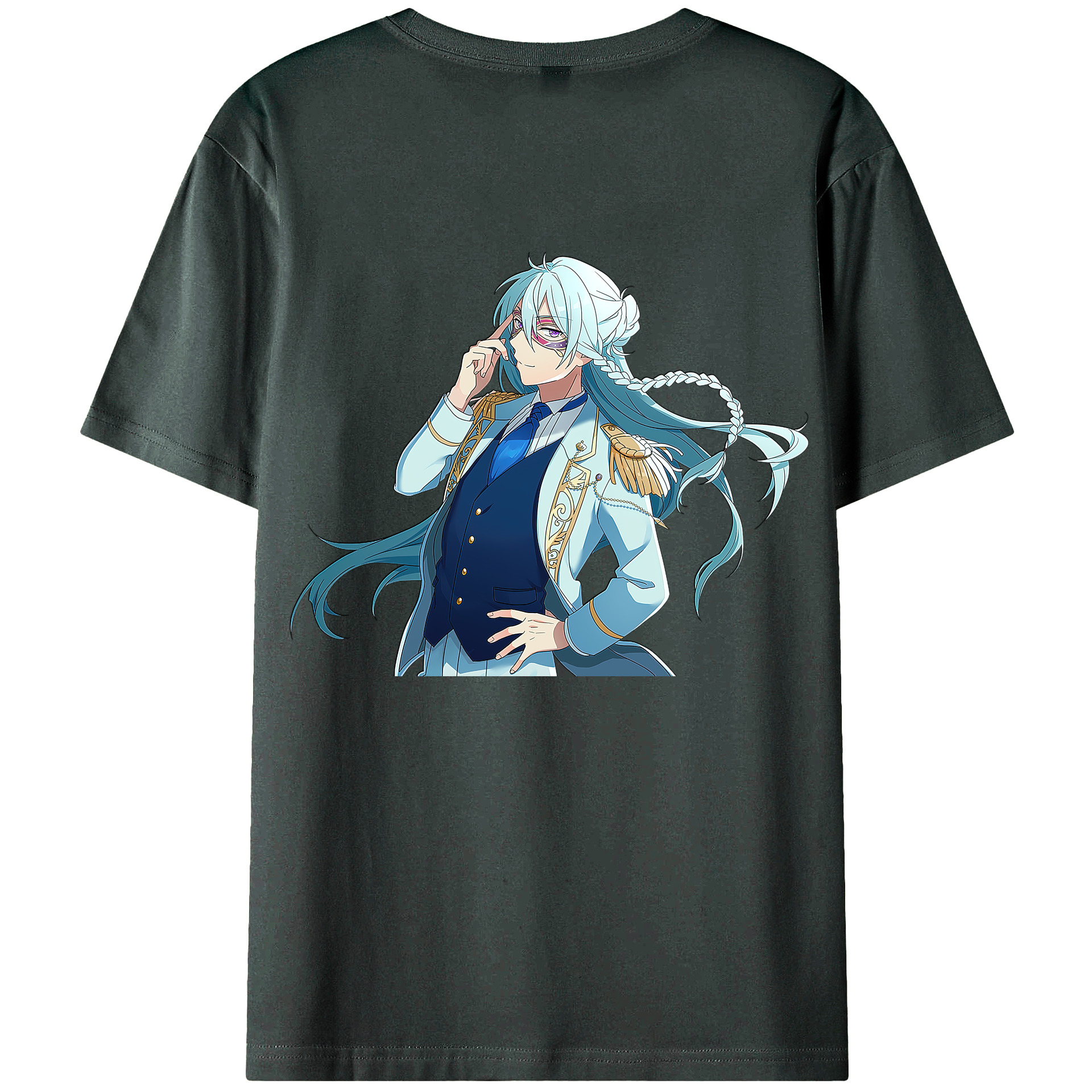（画像用） あんさんぶるスターズ! Ensemble Stars 綿100％ メンズ半袖Tシャツ（バックプリント） 通気性